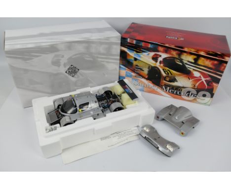 Exoto - Racing Legends - A boxed Sauber Mercedes C9 in 1:18 scale in silver # 18190. The model appears in Near Mint condition