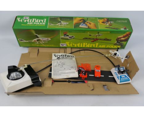 Vertibird Air Police - Helicopter - Burbank Toys - Mattel. A boxed Vertibird Air Police, Police Copter No.07604. Item appears