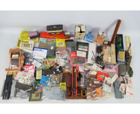 Tri ang - Ratio Plastic Models - Peco. A large collection of boxed, loose, factory sealed scenery, track and spare parts rang