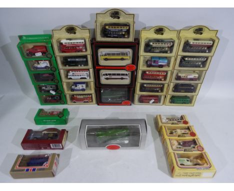 EFE, Lledo - 4 x boxed 1:76 scale die-cast model EFE coaches, 28 x boxed Lledo die-cast vehicles - Lot includes an EFE 'Surre