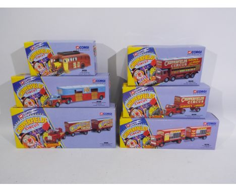 Corgi - 6 x limited edition boxed Corgi vehicles from the Chipperfield's Circus series - Lot includes a #97889 AEC Cage Truck