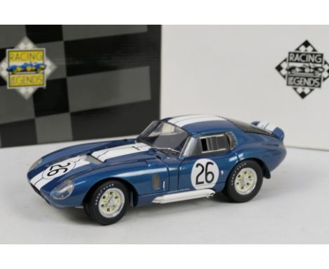 Exoto - Racing Legends - A boxed Cobra Daytona Coupe in 1:18 scale. # 18005. This classic  blue and white liveried number 26 