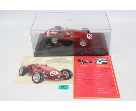 Exoto Motorbox - Danbury Mint - A 1953 Mike Hawthorn Ferrari 500 F2 racing car in 1:18 scale. This model appears Near Mint bu