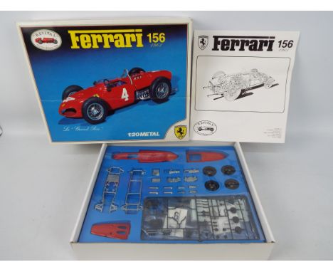 Revival - A boxed 1961 Ferrari 156 Grand Prix car model kit in 1:20 scale # 90101. This unmade kit appears in Excellent condi