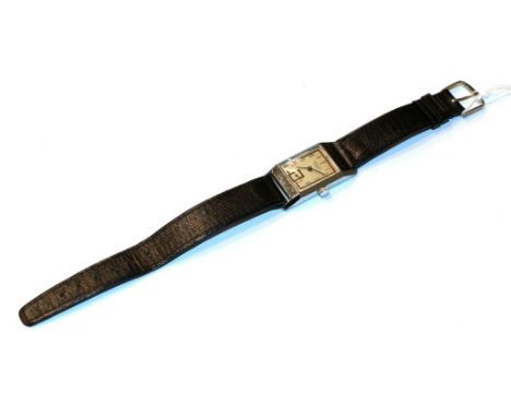 An Art Deco rectangular wristwatch signed Ralco, Sport