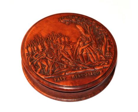 Circular Napoleon commemorative snuff box
