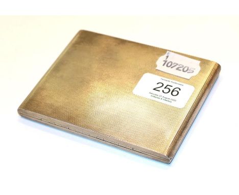A silver Walker &amp; Hall engine turned decorated cigarette case 