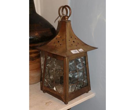 An Art Nouveau ceiling hanging lantern