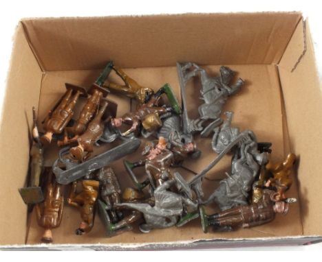Various J.Hill & Co British Army lead soldiers and others unpainted