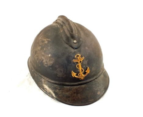 A WWII era 'Adrian' French helmet