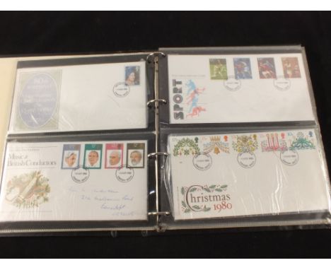Four albums of first day covers, 1978-98