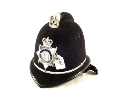 A Police helmet (Coxcomb) with Suffolk Constabulary plate