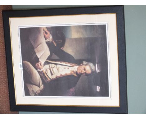 A 'Captain Cook' print, framed and glazed