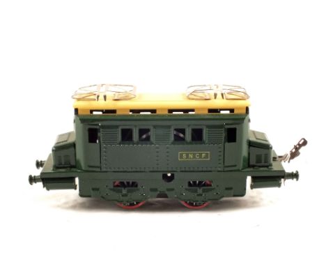 French Hornby SNCF Pantograph loco, unnumbered, cream roof