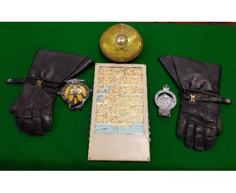A collection of various automobilia to include East African Society car badge, Royal East African Automobile car badge circa 