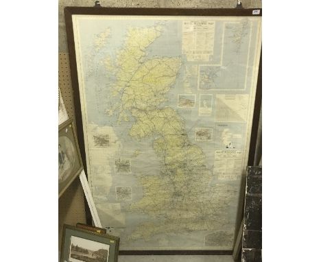 A 1967 Ordnance Survey route planning map of Great Britain