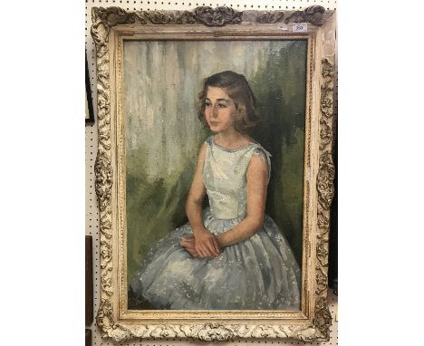 E.C. FORD "Portrait of a Girl", oil on canvas, signed lower left, approx. 76cm x 51cm 