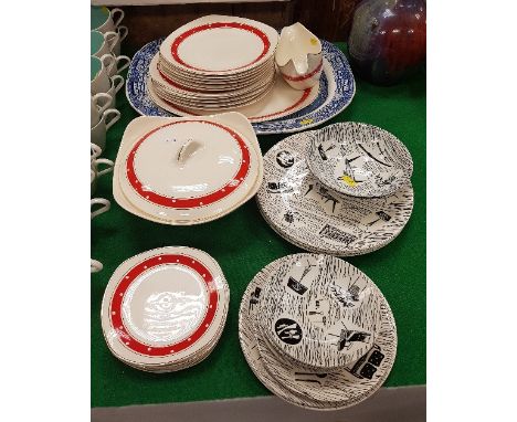 A collection of Ridgeways "Homemaker" comprising two bowls, three dinner plates, two side plates, two tea plates and five sau