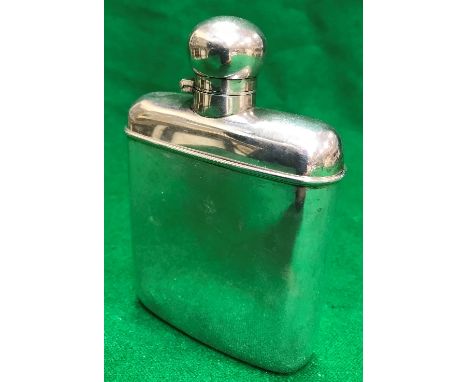 A Victorian silver hip flask (by James Dixon &amp; Sons, Birmingham 1897),9.38 oz