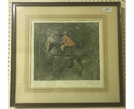 AFTER ALFRED MUNNINGS "The Gap", coloured lithograph, signed lower right
