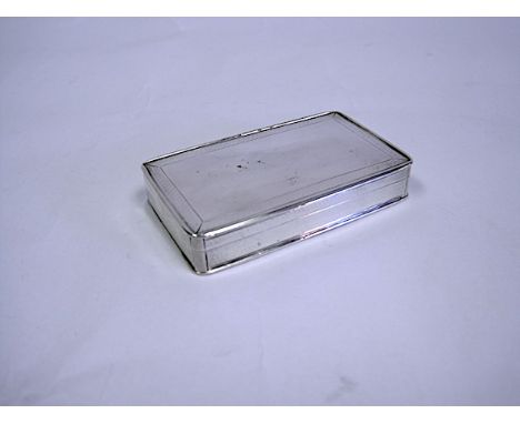  A William IV Silver Snuff Box, Nathaniel Mills, Birmingham, 1833 the rectangular body with engine turned decorations, hinged