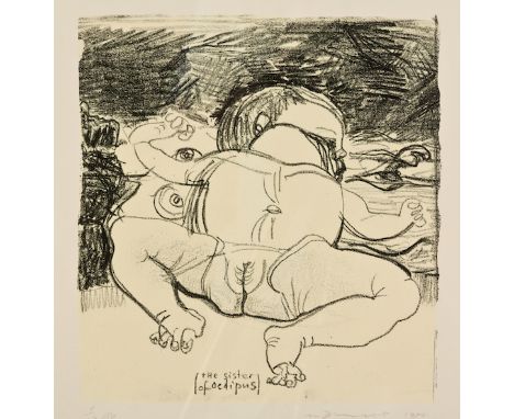Marlene Dumas (South African 1953 -) The Sister Of Oedipus lithograph, signed, dated 1990 and inscribed "AP" and numbered 9/1