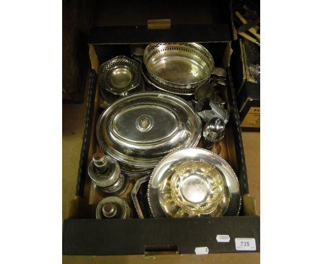 Plated lamp stands, sugar casters etc.