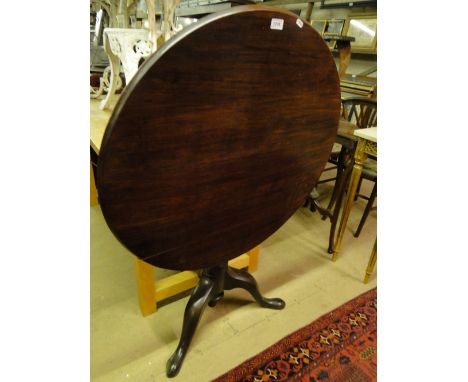 19th century mahogany tilt top tripod table