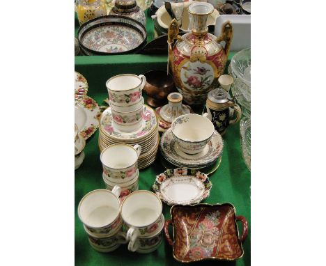 Royal Worcester "Royal Garden" coffee cans and saucers, continental vase in 2 parts, etc.