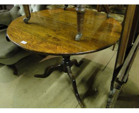 George III oak tilt top tripod table