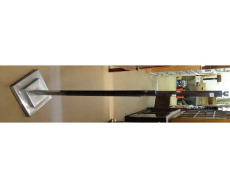 An Art Deco chrome standard lamp.