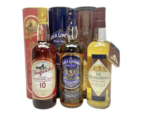 The Invergordon, 10 year old, single malt Scotch whisky, 70cl, 43% vol, Glenfarclas, 10 year old, single malt Scotch whisky 7