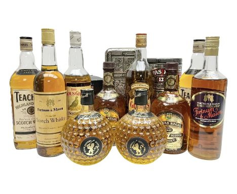 Ten bottles of blended Scotch whisky, including Old St Andrews Clubhouse, Chivas Regal, Grants etc, various contents and proo