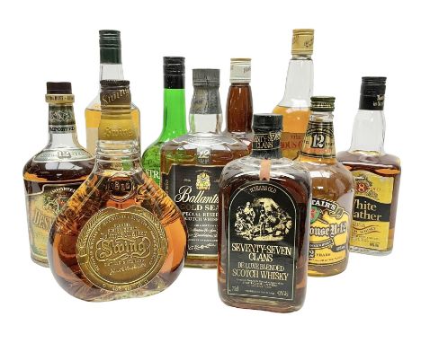 Ten bottles of blended Scotch whisky, including Desmond and Duff, Haig, Johnnie Walker Swing, The Famous Grouse, etc, various