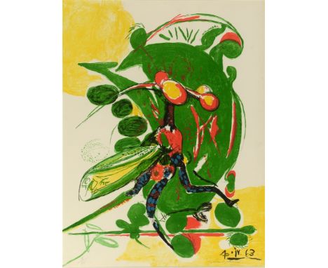 GRAHAM SUTHERLAND (BRITISH, 1903-1980)  'Insect',  lithograph, 1963, limited edition 18/65, signed lower right, 63.5cm x 48.5