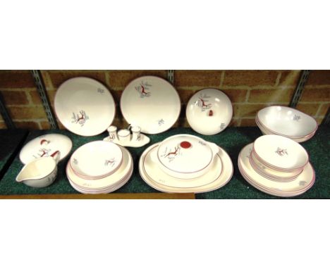 A COLLECTION OF CROWN DEVON 'STOCKHOLM' PATTERN DINNERWARE