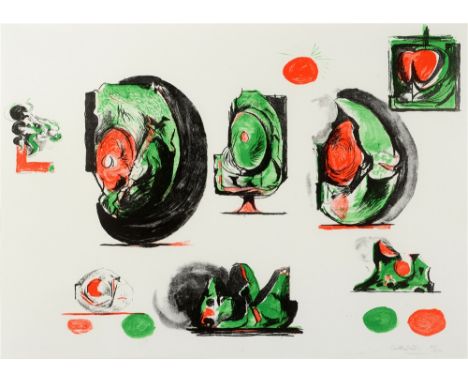 GRAHAM SUTHERLAND (BRITISH, 1903-1980)  '18 Sheet of Studies',  lithograph, 1971, limited edition 40/200, signed lower right,