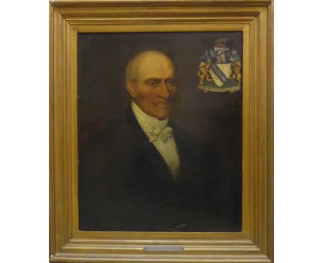 19th CENTURY ENGLISH SCHOOL 'Portrait of William Stanley', oil on canvas, on Winsor &amp; Newton canvas, 77cm x 63cm, framed.