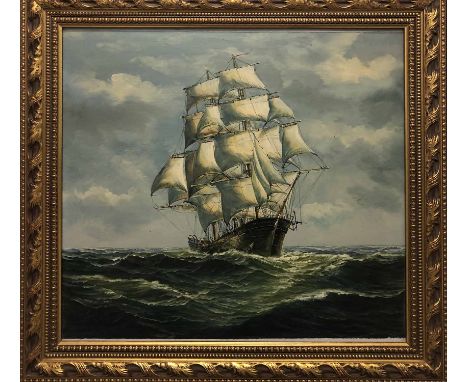 20TH CENTURY SCHOOL 'Maritime Portrait', oil on canvas, 55cm x 59cm, framed.