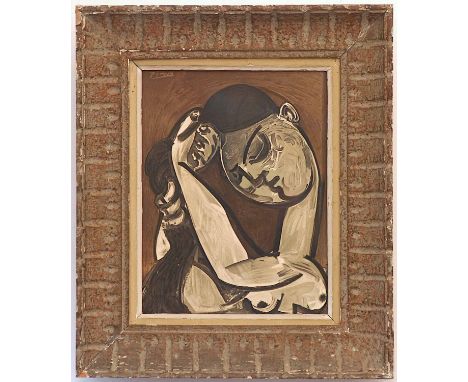 PABLO PICASSO 'Femme se Coiffant', rare lithograph, 1975, Mourlot, ref San Lazzaro, 31cm x 25cm, framed and glazed. (Subject 