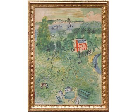 RAOUL DUFY 'Normandie', lithograph, signed in the plate, 82cm x 57cm, framed and glazed.