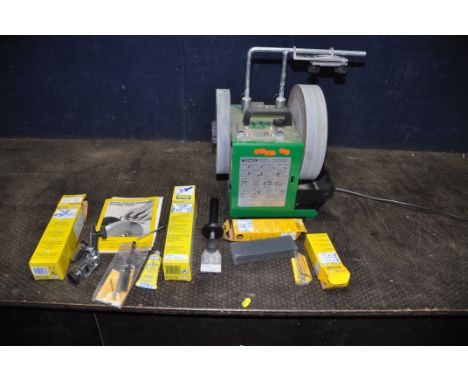 A TORMEX WET GRINDING SYSTEM with an SVD-185 gouge jig, a SVM-45 knife jig, a SP-650 stone grinder etc (PAT pass and working)