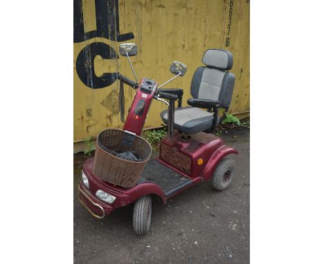 A SHOPRIDER SPRINTER ELECTRIC MOBILITY SCOOTER (condition report: no key and untested, with power pack)