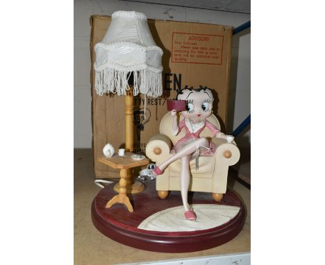 A BOXED BETTY BOOP 'BETTY RESTING WITH LAMP' FIGURAL TABLE LAMP, by King Features Syndicate Inc/Fleischer Studios Inc, depict
