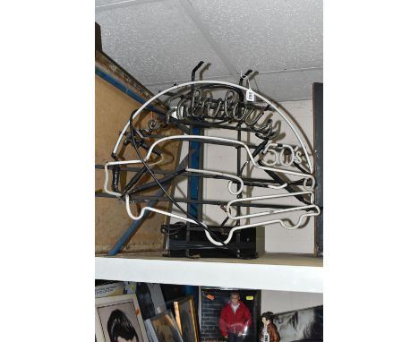 A MODERN 'THE FABULOUS 50'S' WITH CAR OUTLINE NEON LIGHT, fitted with a Gold Stamp transformer, height 54.5cm x width 70cm, n