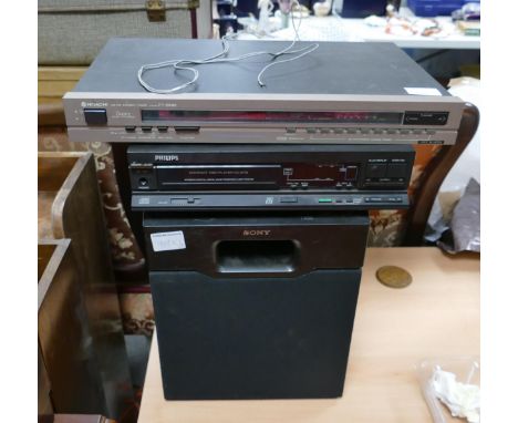 Philips CD373 CD Player, Hitachi FT5500 tuner &amp; Sony Sub woofer(3) 