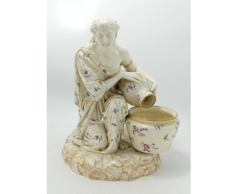 Very large Royal Worcester figure 1918: Bearing a puce backstamp with a star &amp; 2 dots, this is believed to date to 1918. 