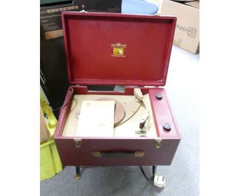 Mid Century HMV model 2001 three-speed electric record player: 