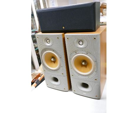 B&amp;W DM 602 S3 Bookshelf Speakers &amp; Kef Cresta Center Speaker: tweeter  on 602 damaged 