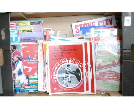 Football programmes in excess of 162 x 1950s to 1980s Stoke Port Vale &amp; others: A life time collection of football progra